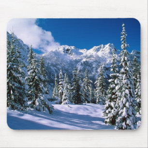 Mousepad Placa de Mouse Alpina da Cena de Neve