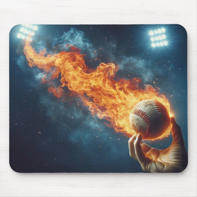 Mousepad Placa de Mouse Baseball Flaming (Frente)