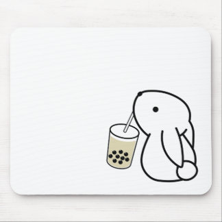 Mousepad Placa de Mouse Bonny Bebendo Boba Tea