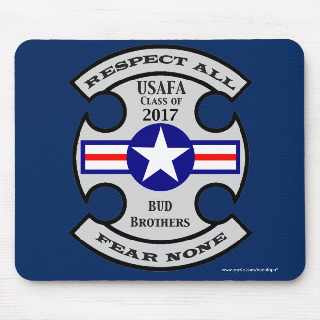 Mousepad Placa de Mouse "Bud Brothers" da USAFA 2017 (Frente)