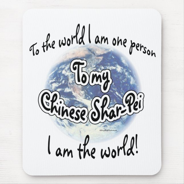 Mousepad Placa de Mouse Chinesa Shar-Pei World 2 (Frente)