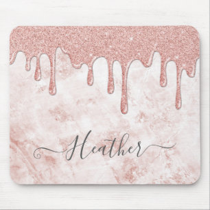 Mousepad Placa de Mouse com Glitter Glitter Dourada Girly R