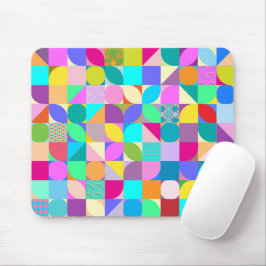 Mousepad Placa de Mouse com Gráfico Geométrico Colorida de