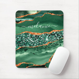 Mousepad Placa de Mouse com Nome de Mouse Glitter Verde Dou
