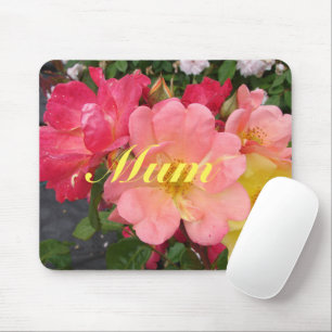 Mousepad Placa de Mouse com Rosas Florais de Flor Rosa Amar