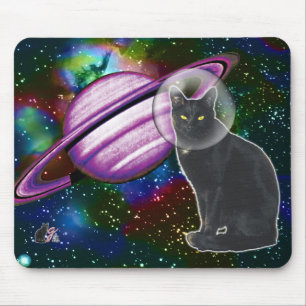 Mousepad Placa de Mouse Cosmo de Gato Espacial