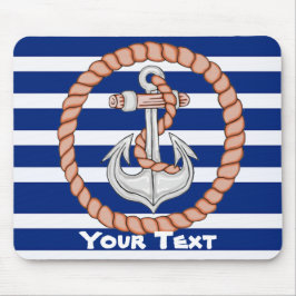Mousepad Placa de Mouse da Âncora Náutica Personalizada 1