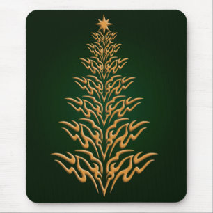 Mousepad Placa de Mouse de Árvore de Natal Verde Na moda