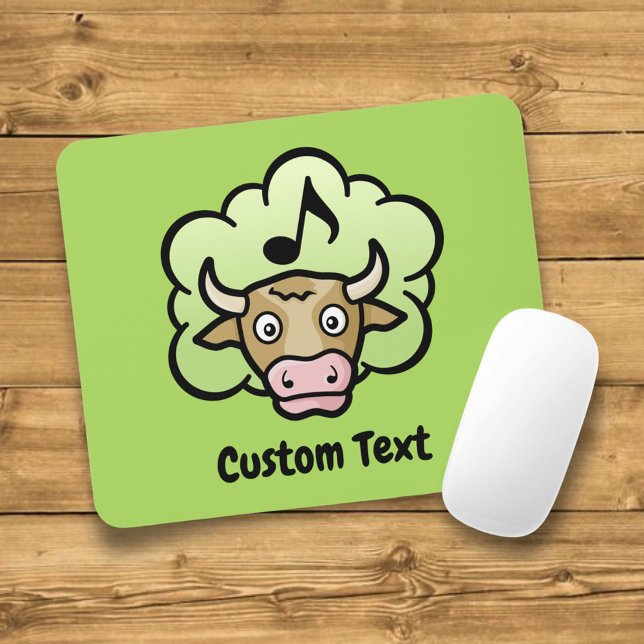 Mousepad Placa de Mouse de Cartoon Metano de Vaca (Criador carregado)