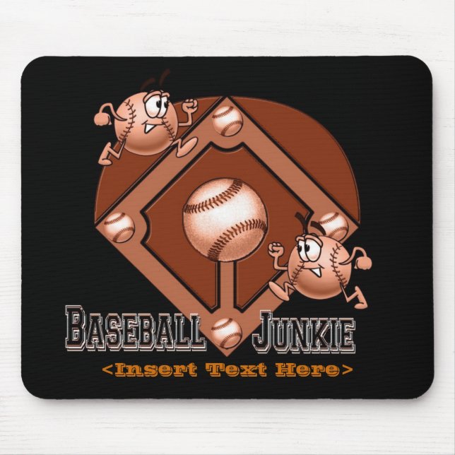 Mousepad Placa de Mouse de Cartoon Red Baseball (Frente)