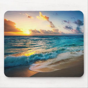Mousepad Placa de Mouse de Cena de Praia