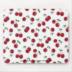 Mousepad Placa de Mouse de Cerejas Vermelhas Rockabilly