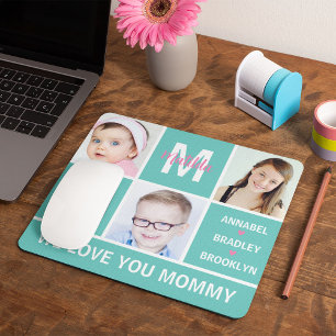 Mousepad Placa de Mouse de Colagem de Fotos Moderna 'Melhor
