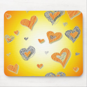 Mousepad Placa de Mouse de Corações Quentes