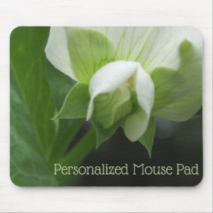 Mousepad Placa de Mouse de Flor de Ervilha Verde e Suave