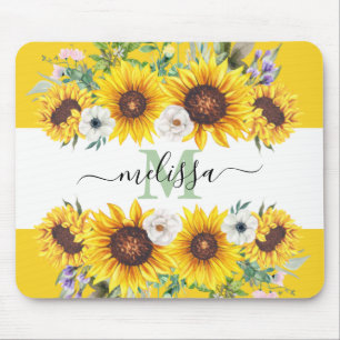 Mousepad Placa de mouse de girassol personalizada
