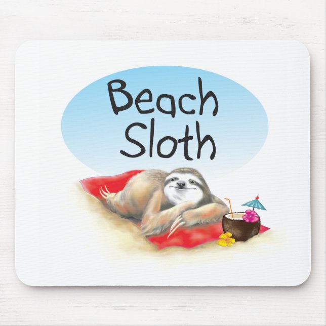Mousepad Placa de Mouse de Lama de Praia (Frente)