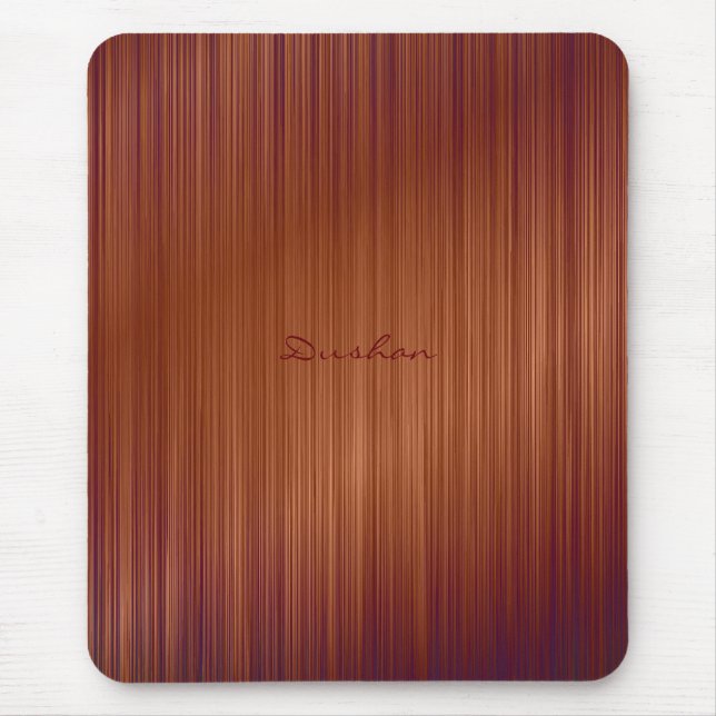 Mousepad Placa de Mouse de Metal Bruto Castanho (Frente)