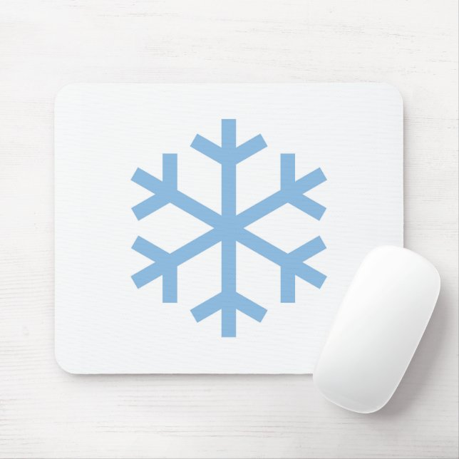 Mousepad Placa de Mouse de Natal Blue Snowflake (Com mouse)