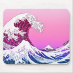 Mousepad Placa de Mouse de Onda de Excelente Estética Rosa<br><div class="desc">Onda de Excelente estético púrpura rosa. A onda de Excelentes de Kanagawa.</div>