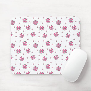 Mousepad Placa de Mouse de Pétalas de Flor de Coração Ro