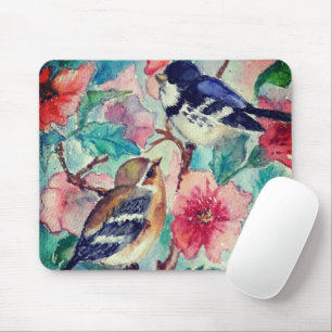 Mousepad Placa de Mouse de Primavera de Sparrows de Corte