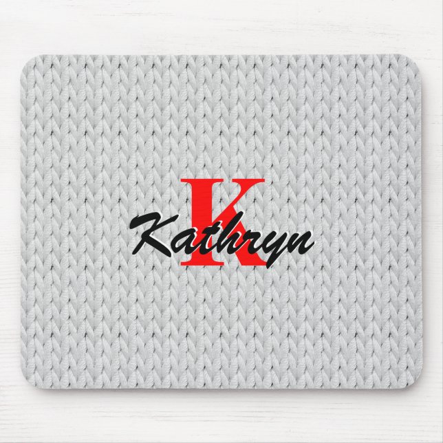 Mousepad Placa de Mouse de Textura Kunit de Cinzas Leves co (Frente)