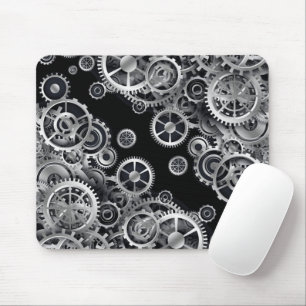 Mousepad Placa de Mouse de Urso de Prata Steampunk