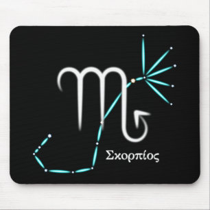 Mousepad Placa de Mouse Escorpião de Constelação Zodiac