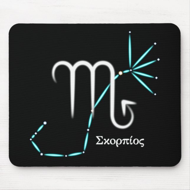 Mousepad Placa de Mouse Escorpião de Constelação Zodiac (Frente)