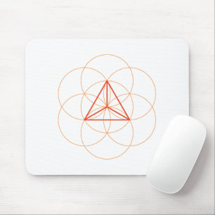 Mousepad Placa de Mouse Geometria Sagrada de Tetrahedron -