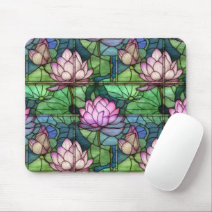 Mousepad Placa de Mouse Lotus de Vidro Estendida