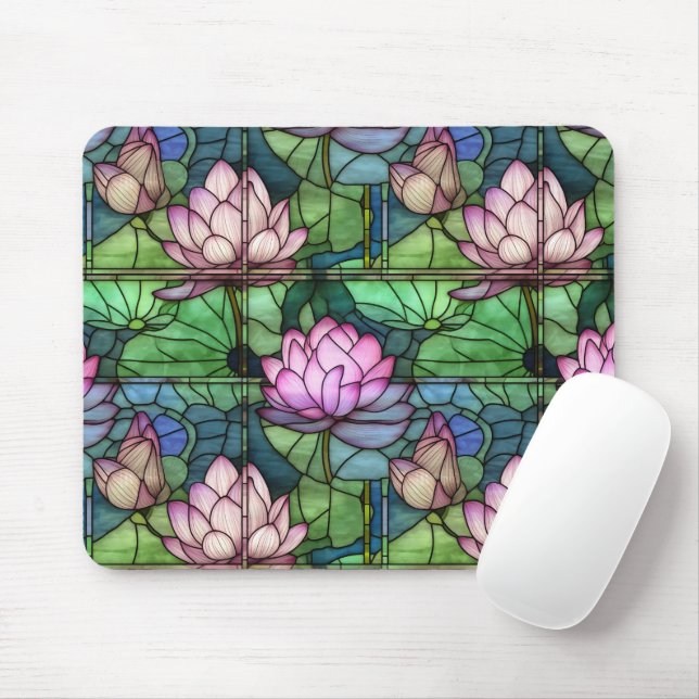 Mousepad Placa de Mouse Lotus de Vidro Estendida (Com mouse)