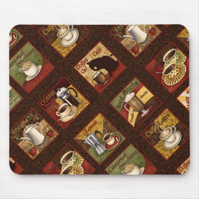 Mousepad Placa de mouse para anúncios de café com blenda or (Frente)