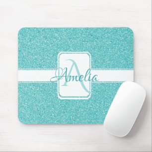 Mousepad Placa de Mouse Personalizada com Glitter Teal