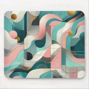 Mousepad Placa de mouse rosa e Abstrato teórico