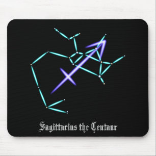 Mousepad Placa de Mouse Sagittariário da Constelação Zodiac