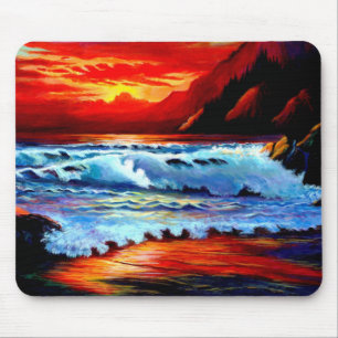 Mousepad Placa de Mouse Sunset Beach