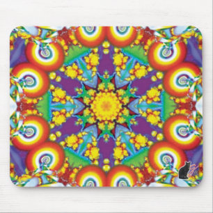 Mousepad Placa de Rato de Caleidoscópio Fitoscópico