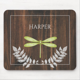 Mousepad Placa de Rato Personalizada do Dragonfly Verde Rus