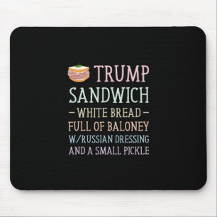 Mousepad Placa de Sanduíche Anti Trump Engraçada