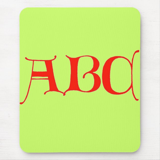 Mousepad Placa do mouse ABC (Frente)