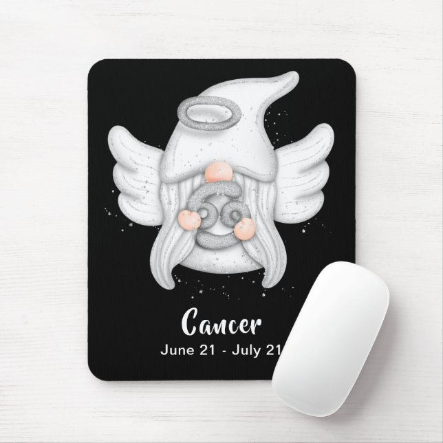 Mousepad Placa do mouse Angel Sinal de Astrologia do Cancer (Com mouse)