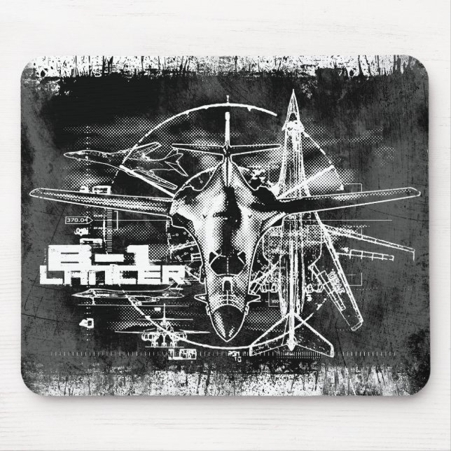 Mousepad Placa do mouse B-1 Lancer (Frente)