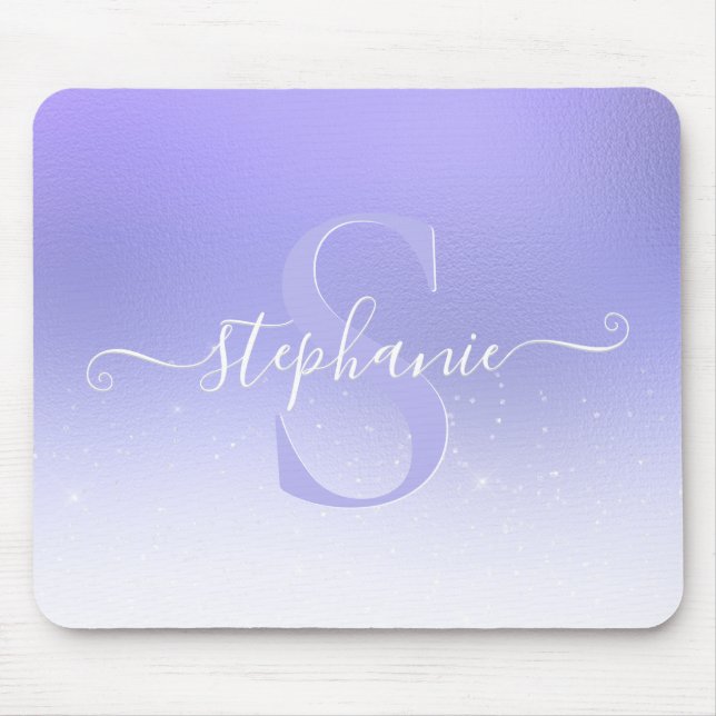 Mousepad Placa do mouse com brilho roxo (Frente)