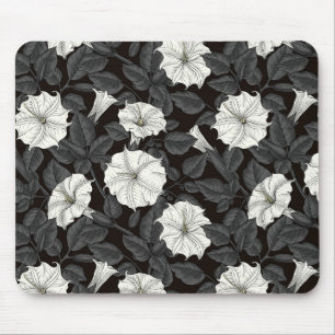 Mousepad Placa do mouse com flores de lua