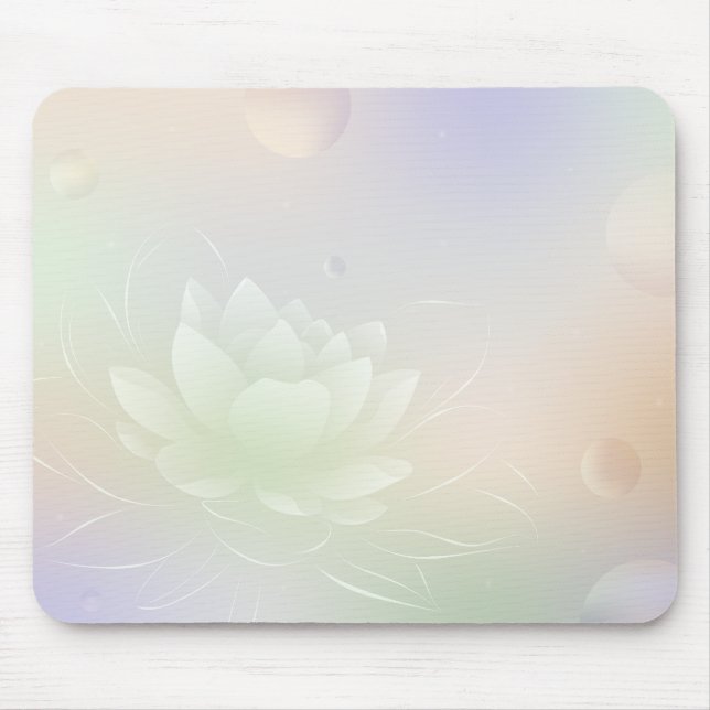 Mousepad Placa do mouse da Flor de Lotus Elegante (Frente)