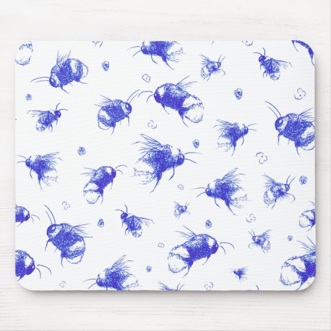 Mousepad Placa do Mouse de Abelha do Jardim - Presente Boni (Frente)