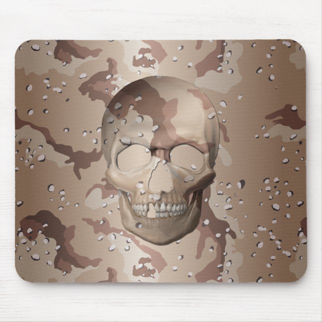 Mousepad Placa do Mouse de Caveira do Deserto 3D (Frente)