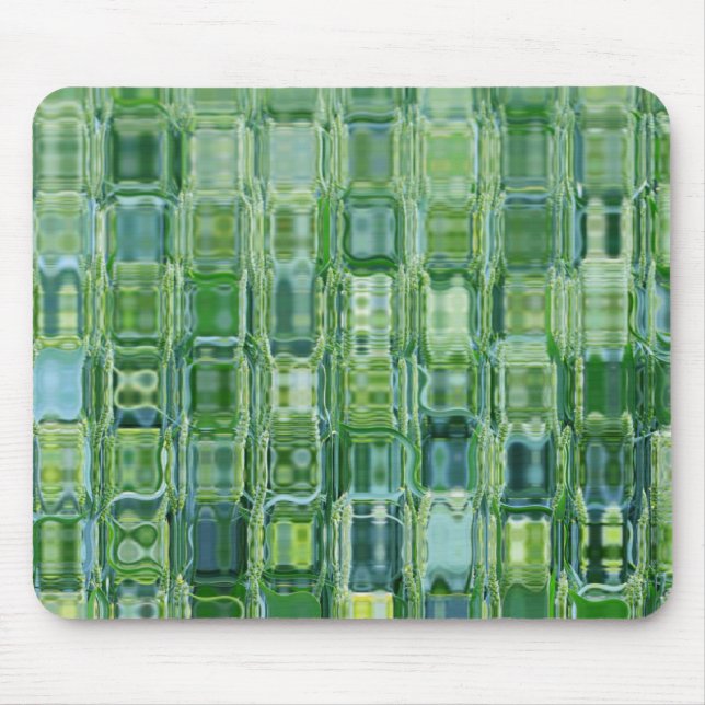Mousepad Placa do mouse de vidro verde Abstrato (Frente)